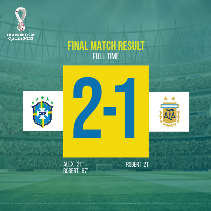 Score Result Design Copy of Football Result Template | PosterMyWall