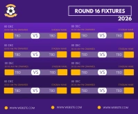 football round sheet Medium Rectangle template
