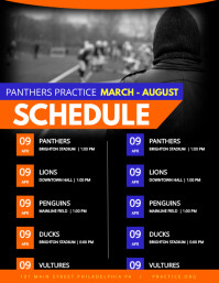 Football Schedule Template | PosterMyWall