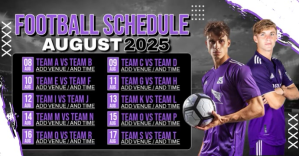 Football Schedule Facebook begivenhed cover template
