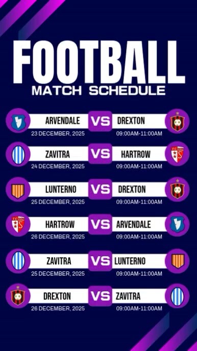 Football Schedule Template | PosterMyWall