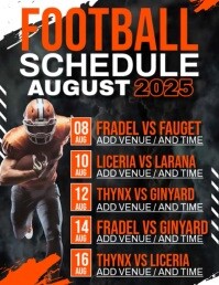 Football Schedule Flyer (format US Letter) template