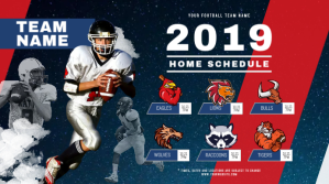 Football Schedule Digital Display template