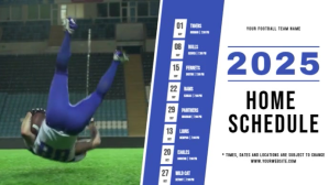Football Schedule Digital Display Video template