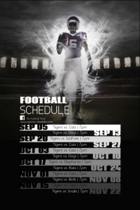 1 280 Football Team Schedule Customizable Design Templates
