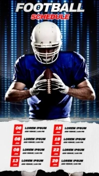 Football Schedule Instagram Video Instagram-Story template