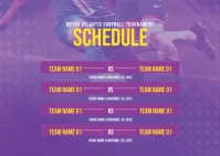 Football Schedule Template Postcard