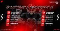 Football Schedule Template delt Facebook-billede