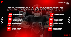 Football Schedule Template Facebook Shared Image