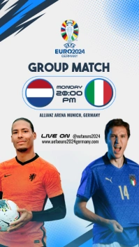 Football Schedule Uefa Euro Instagram Story template