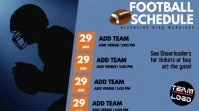 Football Schedule Video Digitale display (16:9) template