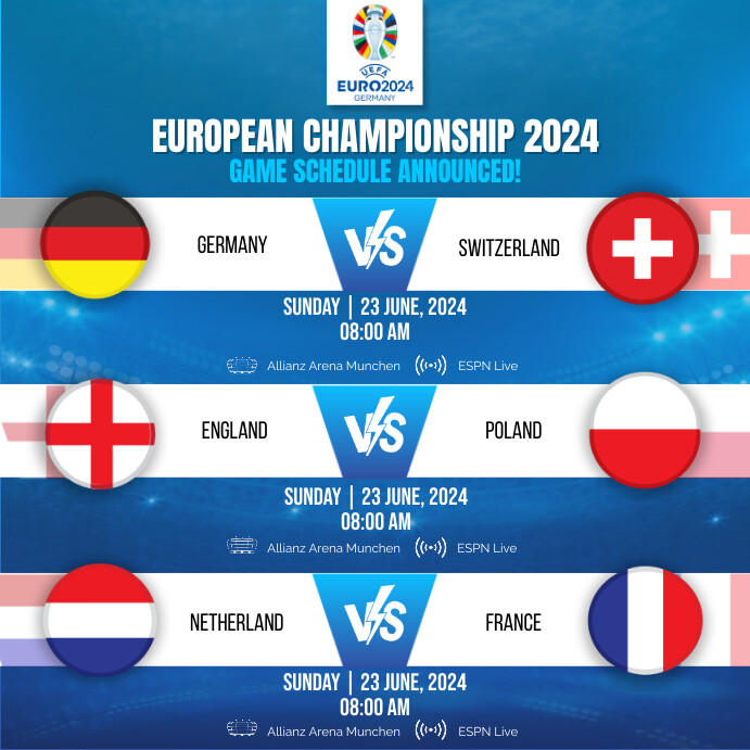 Football Schedules 2024 Templat | PosterMyWall