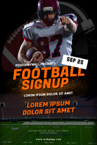810 Football Registration Customizable Design Templates