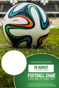 football soccer game flyer template
