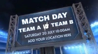 Football soccer match day animation team a VS Digitalt display (16:9) template