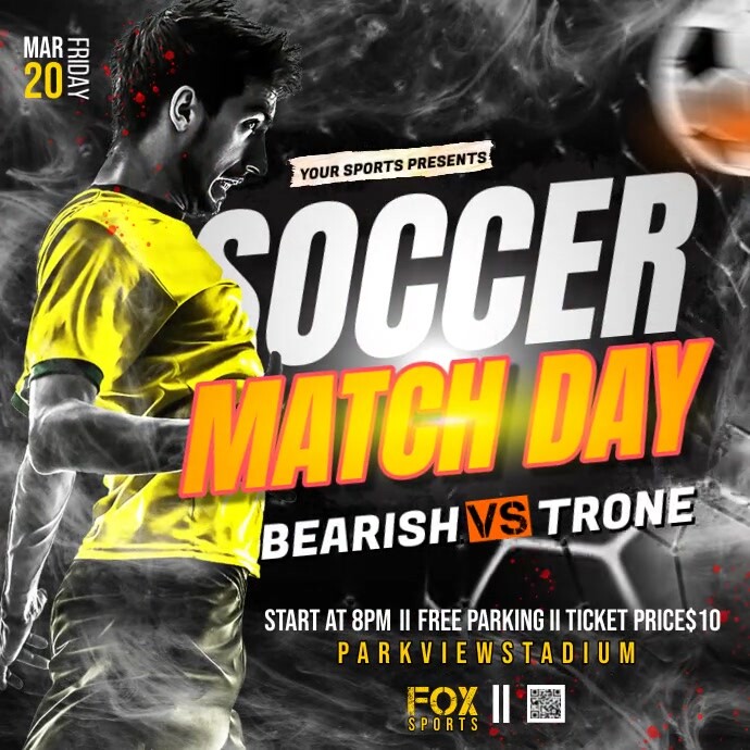 Football Soccer Match Day Template | PosterMyWall