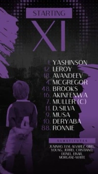 Football Soccer Team Squad Starting Line-Up Display digitale (9:16) template