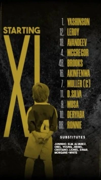 Football Soccer Team Squad Starting Line-Up Display digitale (9:16) template