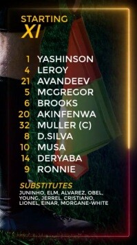 Football Lineup Frame Football Soccer Team Squad Starting Line-Up Neon Frame Template ...