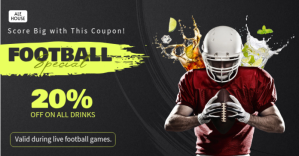 Sort Football Game Drink Offer Facebook Shared Image Template