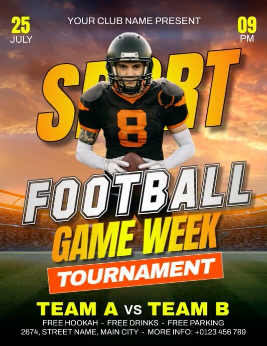 Football Sport Ads Template | PosterMyWall