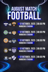 Football Sport Match Schedule Poster template