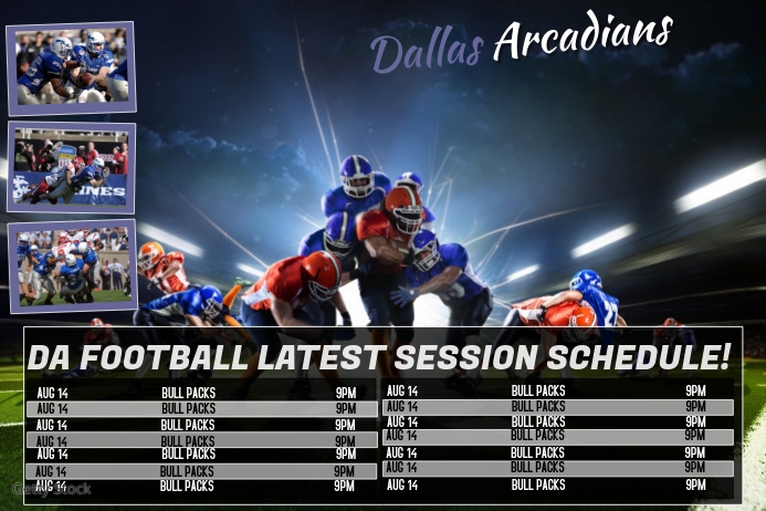 Copy Of Football Sports Team Schedule Template Copy Of Football Sports Team Schedule Template
