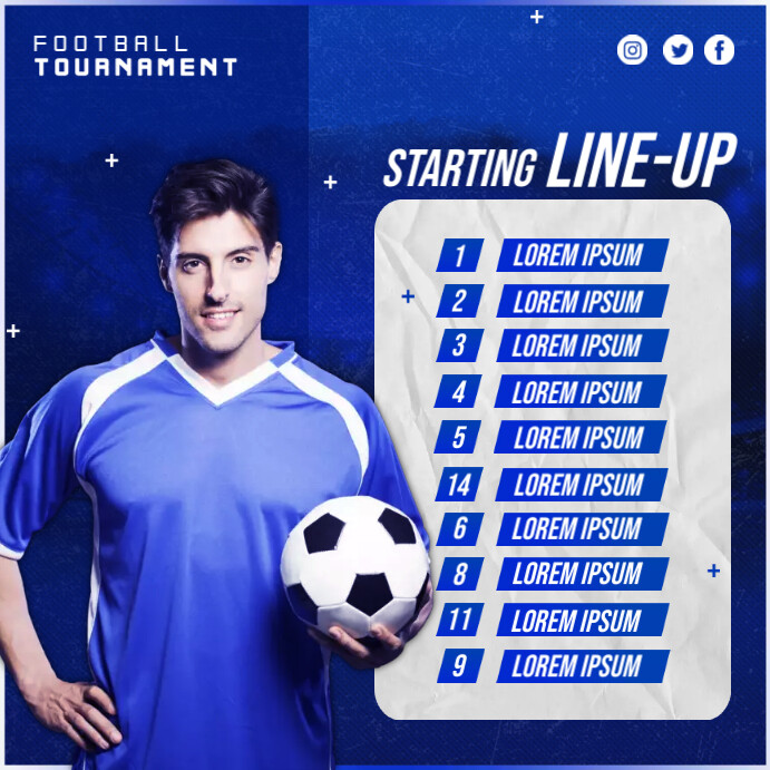 Football Starting Line up Template | PosterMyWall