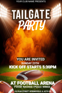 Football tailgate invitation Grafika na Pinterest template