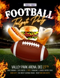 Football Tailgate party invitation Flyer (US Letter) template
