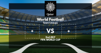 สีดำ World Football Match Immagine condivisa di Facebook Template
