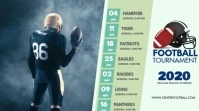 FOOTBALL TEAM SCHEDULE Digital Display (16:9) template