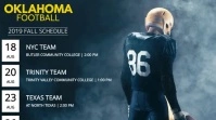 FOOTBALL TEAM SCHEDULE Digital Display (16:9) template
