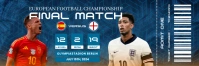 Football Ticket Design Template Banner 2' × 6'