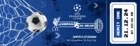 Football Ticket Design Templates Banner 2' × 6'