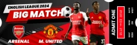 Football Ticket Design Templates Banner 2' × 6'