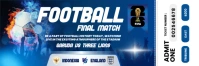 Football Ticket Design Templates Transparent 2 stopy × 6 stóp