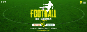 Football Tournament Ad Copertina Facebook template