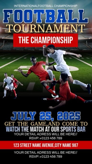 Football Tournament Reel do Instagram template