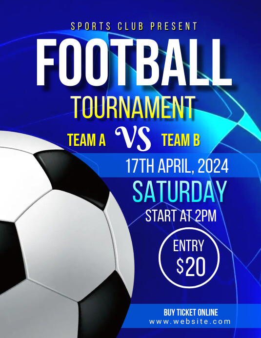 football tournament flyer Template PosterMyWall