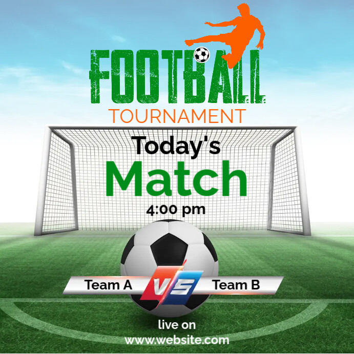 Football Tournament Match Template | PosterMyWall