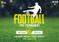 Football Tournament Postcard template