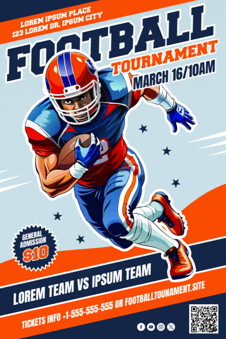 Create Own Football Raffle Poster Football Tournament Poster Template | PosterMyWall