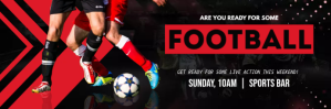 Football Tournament Registration Email Header Intestazione e-mail template