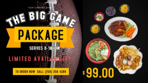 Football Tournament Restaurant Deal Digital Display Video Affichage numérique (16:9) template