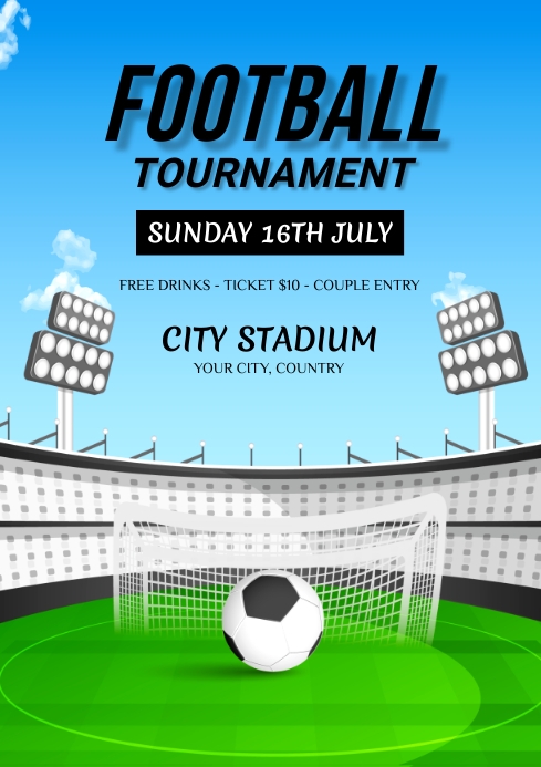 FOOTBALL TOURNAMENT TEMPLATE | PosterMyWall