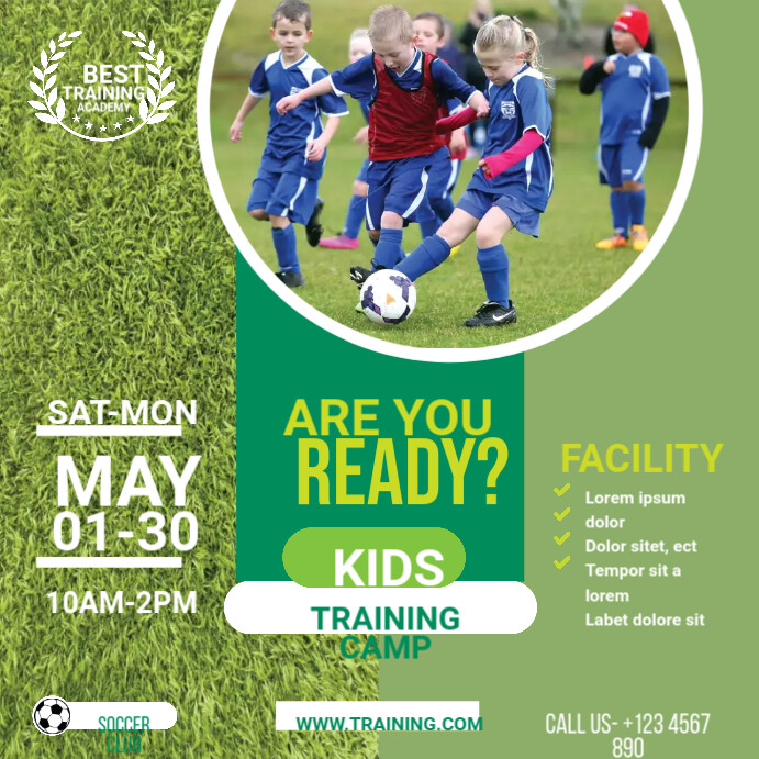 Football Training Camp Template Postermywall Football Training Camp Template Postermywall