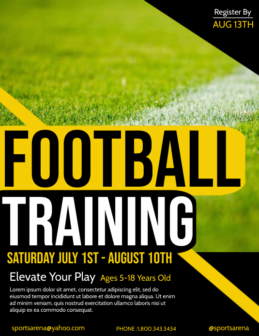 Football Training Template PosterMyWall football-training-template-postermywall