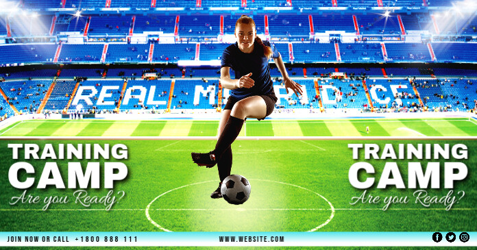 Football Training Flyer Facebook Gedeelde Prent template