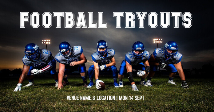 Football tryouts Template | PosterMyWall